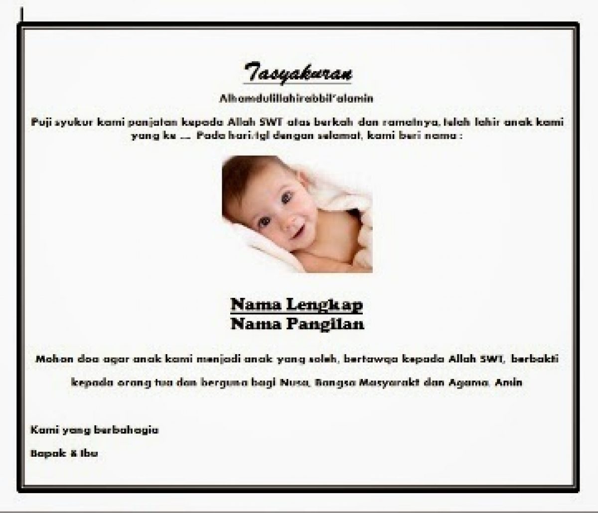 Featured image of post Kartu Pemberian Nama Pada Bayi Nama adalah bentuk kasih sayang dari orang tua untuk anak