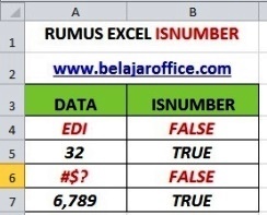 RUMUS EXCEL ISNUMBER