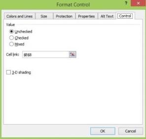 Format Control Check Box