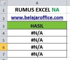 Rumus Excel NA