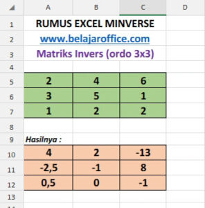 Inverse Matriks ordo 3x3